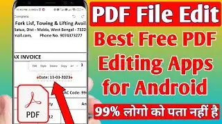 PDF file editing in mobile | Best free pdf text editor for android