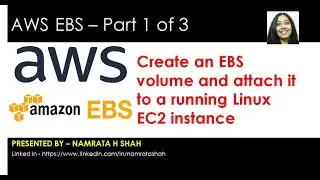 AWS EBS 1of 3 - Create an EBS volume and attach it to a running Linux EC2 instance