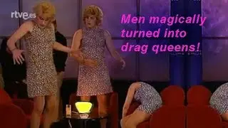 Three guys magically turned into drag queens