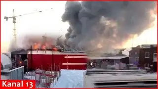 Strong blaze in Russia's 