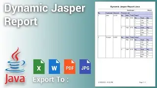 Print from Table to PDF Excel Word using Dynamic Jasper Report in Java Swing