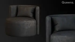 Modeling "Queens Lounge Chair" / 3d's Max & Marvelous Designer & Substance Painter