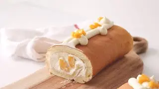 Mango Roll Cake Recipe 🥭