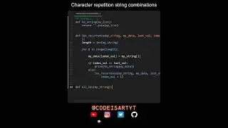 Character repetition string combinations in Python | Python Examples | Python Coding Tutorial