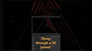 #shorts 3D cube in a tunnel in After effects tutorial #aftereffects  #aeeffects #aescripts