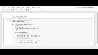 Hollow Triangle pattern plot using python