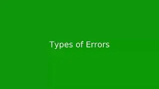 Chapter 2: Types of Errors in Java Programs