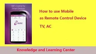 Mobile remote control for TV,AC and other Devices