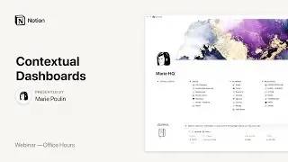 Notion Office Hours: Contextual Dashboards 🧭