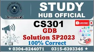 CS301 GDB Solution Spring 2023, CS301 GDB 1 Solution Spring 2023, CS301 GDB Solution 2023, CS301 GDB