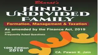 Hindu Undivided Family (Formation Management  Taxation) Book 2019