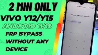 Vivo Y12 (1904) FRP Bypass Android 11 Vivo Y12_Y15_Y17 Frp Bypass without Pc 2023 #youtube #vivofrp