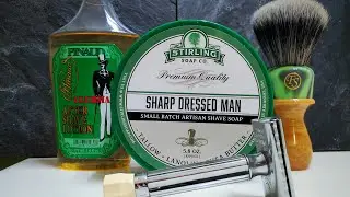 Shaving with Stirling Soap Co Sharp Dressed Man Soap and Merkur Progress Adjustable Razor