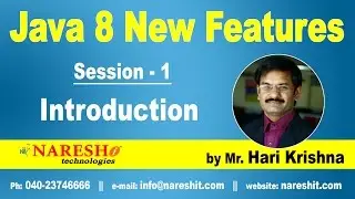 Java 8 New Features Introduction | Session-1 | Java 8 New Features with Examples | Mr. Hari Krishna