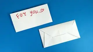 How to make paper Envelope - No glue or tape, very easy DIY ✉