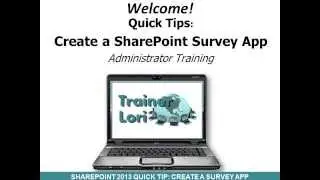 Quick Tips - Create SharePoint Survey App