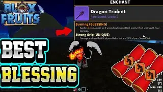 Dragon Trident with BURNING BLESSING... Blox Fruits MOST BROKEN BUILD!