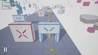 Updated self-explanatory visual style for obstacles - Untitled Runner on Unreal Engine 4