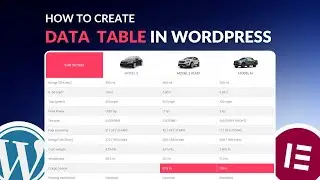 How to Create Free Data Table in Wordpress With Elementor