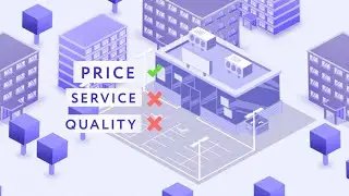 Isometric animation for PowerPrice. Animated explainer video.