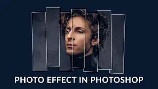 How To Create Vertical Photo Panels Effect In Photoshop | Photoshop Photo Effect