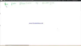 the fine structure of hydrogen part 1
