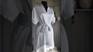 For_happy_you_ Короткий халатик из тенселя с короткими рукавами | Светлоголубой