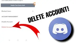 How to delete server or account in Discord App