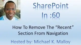 How To Remove Recent Heading In SharePoint