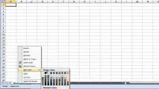 Excel 2007 - Change the Color of a Worksheet Tab