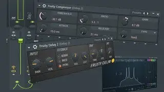 Компрессия эха в сенд канале Fruity Compressor