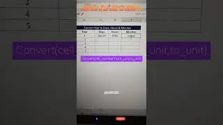 Convert Years Into Minutes In Excel TRICK #shorts #Excel #viral
