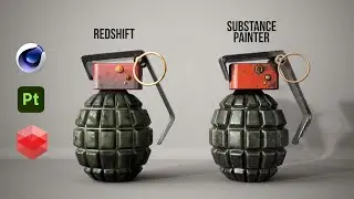 Grenade - Cinema 4D / Substance Painter / Redshift Tutorial