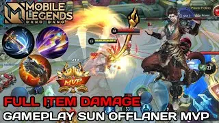 sun offlaner full item damage | gameplay and best build top global sun season 23