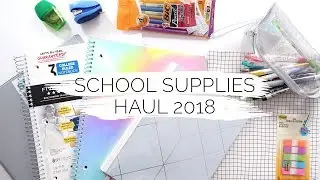 SCHOOL SUPPLIES HAUL 2018 [white + aesthetic] | Reese Regan