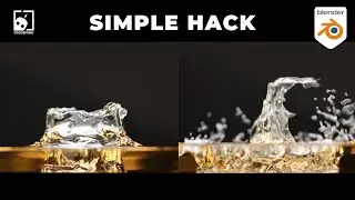 Simple Hack for Better Crown Splash Simulation with Blender 3D