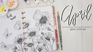 Plan With Me | April 2018 - Modern Florals | Discbound Bullet Journal