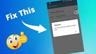 How to fix Too many attempts Please try again on Telegram | too many attempts/login problem