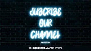 CSS Glowing Text Animation Effects | HTML CSS Neon light  Animation