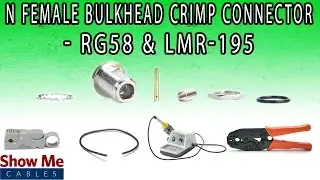 N Female Bulkhead Crimp Connector For RG58 & LMR-195 - Perfect For DIY Installs!