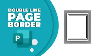 how to add double line page border in publisher