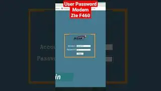 ZTE F460 USER PASSWORD