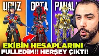 EKİBİN HESAPLARINI FULLEDİM 😱 UCUZ, ORTA, PAHALI HESAP FULLEME HER ŞEYİ ÇIKARDIK!! | PUBG MOBILE