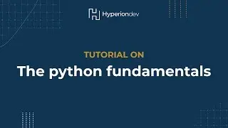 The Python fundamentals