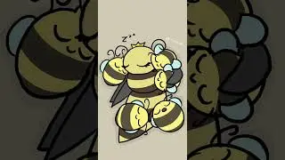 Bee snuggles #animation #bee #framebyframe