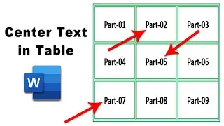 How to center text in a table in Microsoft Word Document