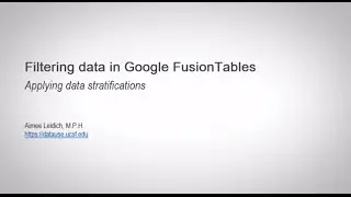 Filtering data in Google Fusion Tables