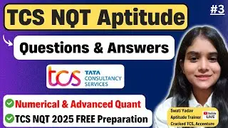 TCS NQT Aptitude Questions and Answers | Live Class-1 | TCS Aptitude Questions | TCS NQT 2025