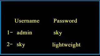 What is the default username and password for a Sky router?
