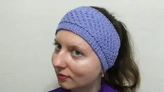 Повязка на голову спицами. Вяжем спицами. // Knitting headband